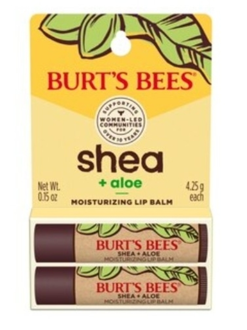 4/$13 - Burt's Bees Shea + Aloe Moisturizing Lip Balm Duo - 2 Packs Of 2